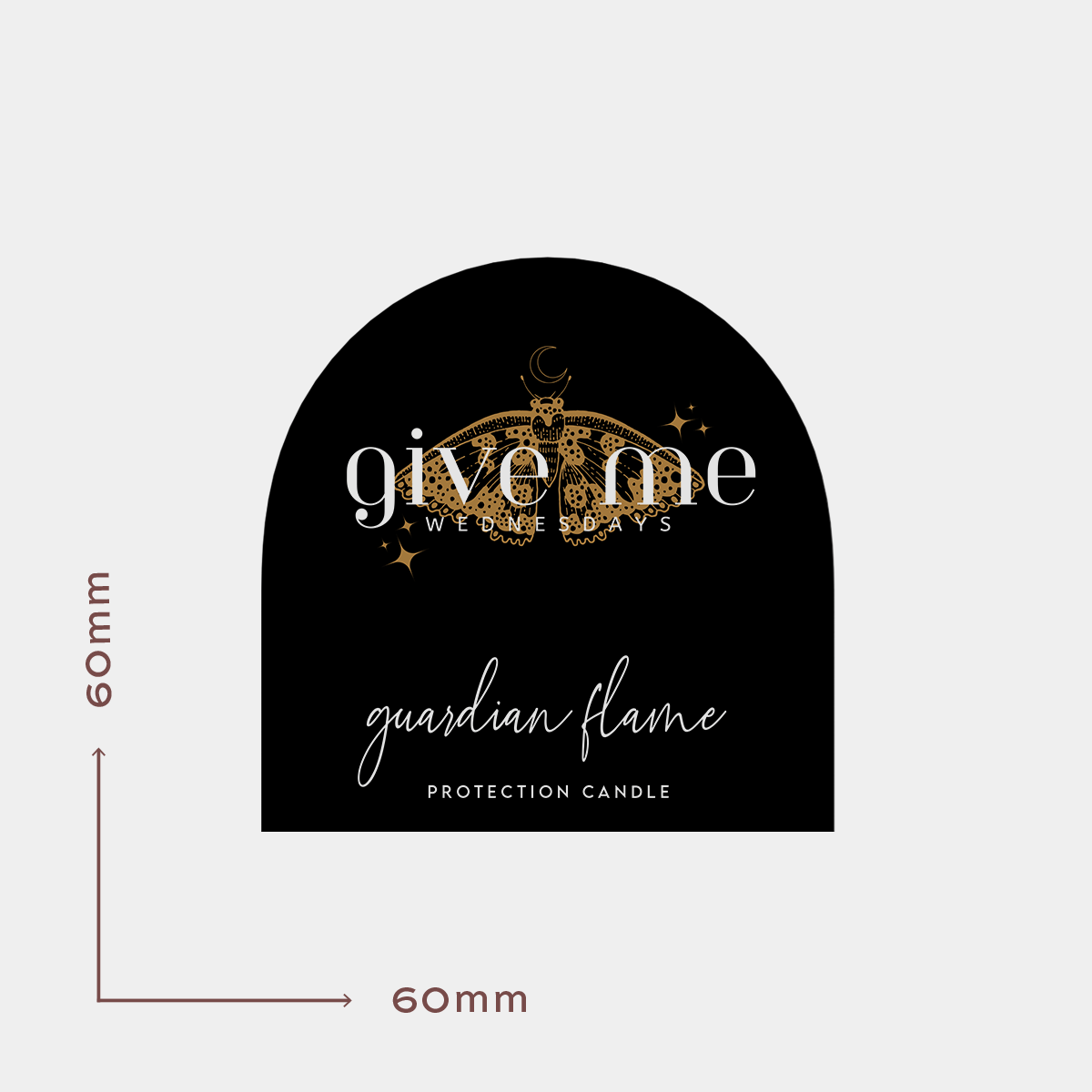 60mm Arch Vinyl Labels - Popular Sizes