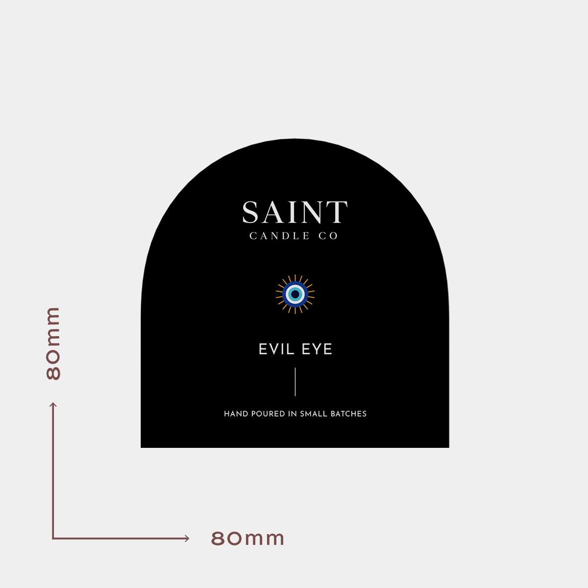 80mm Arch Vinyl Labels - Popular Sizes