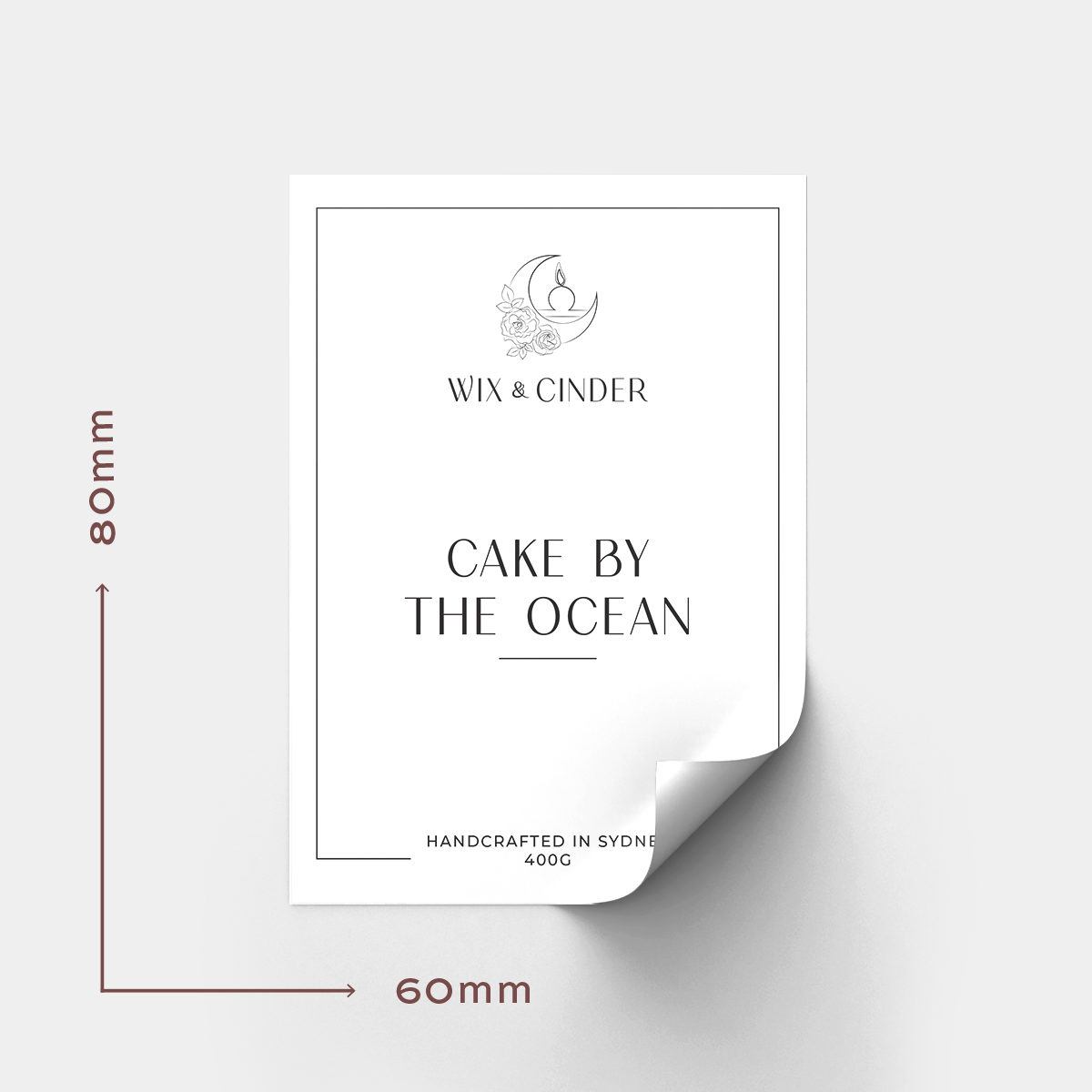 80x60mm Rectangle Vinyl Labels - Popular Sizes