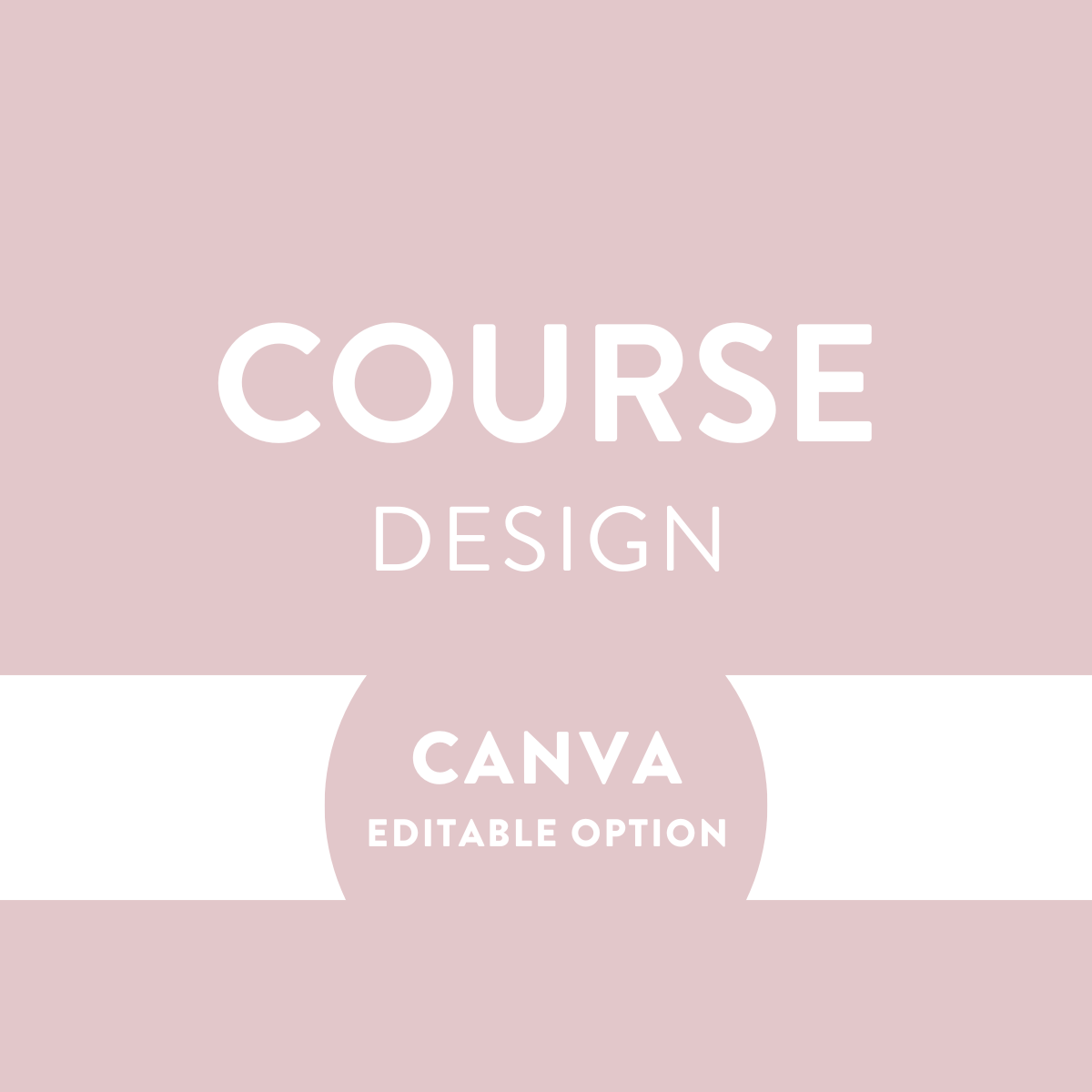 Custom Course Design - Editable Canva Template