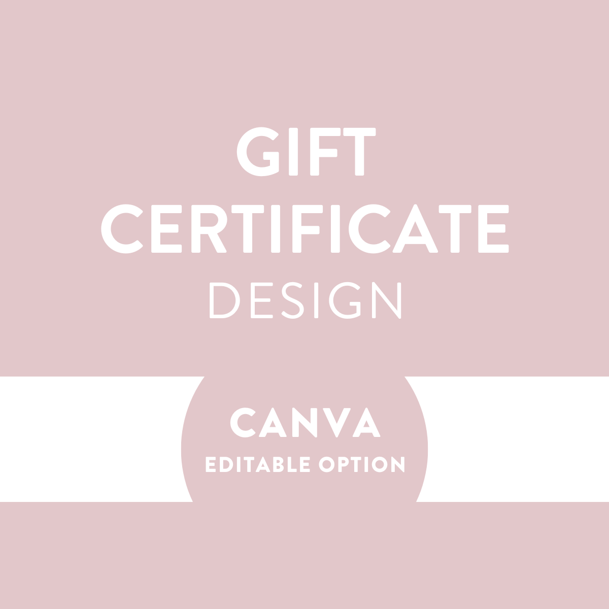 Gift Certificate Design - Editable Canva Template