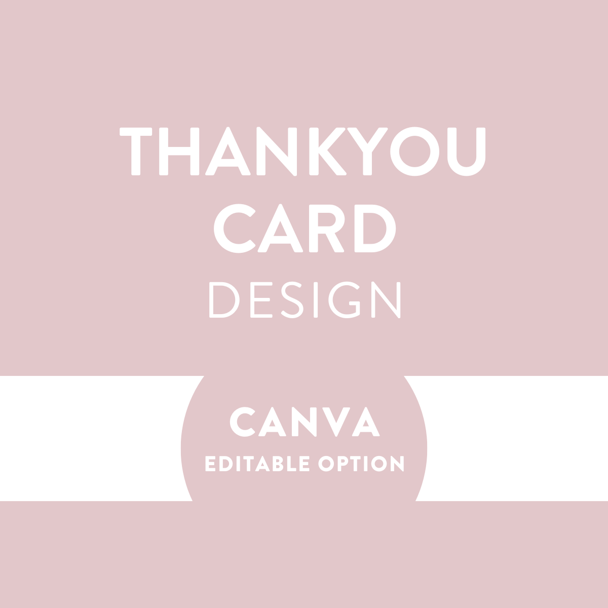 Thankyou Card Design - Editable Canva Template