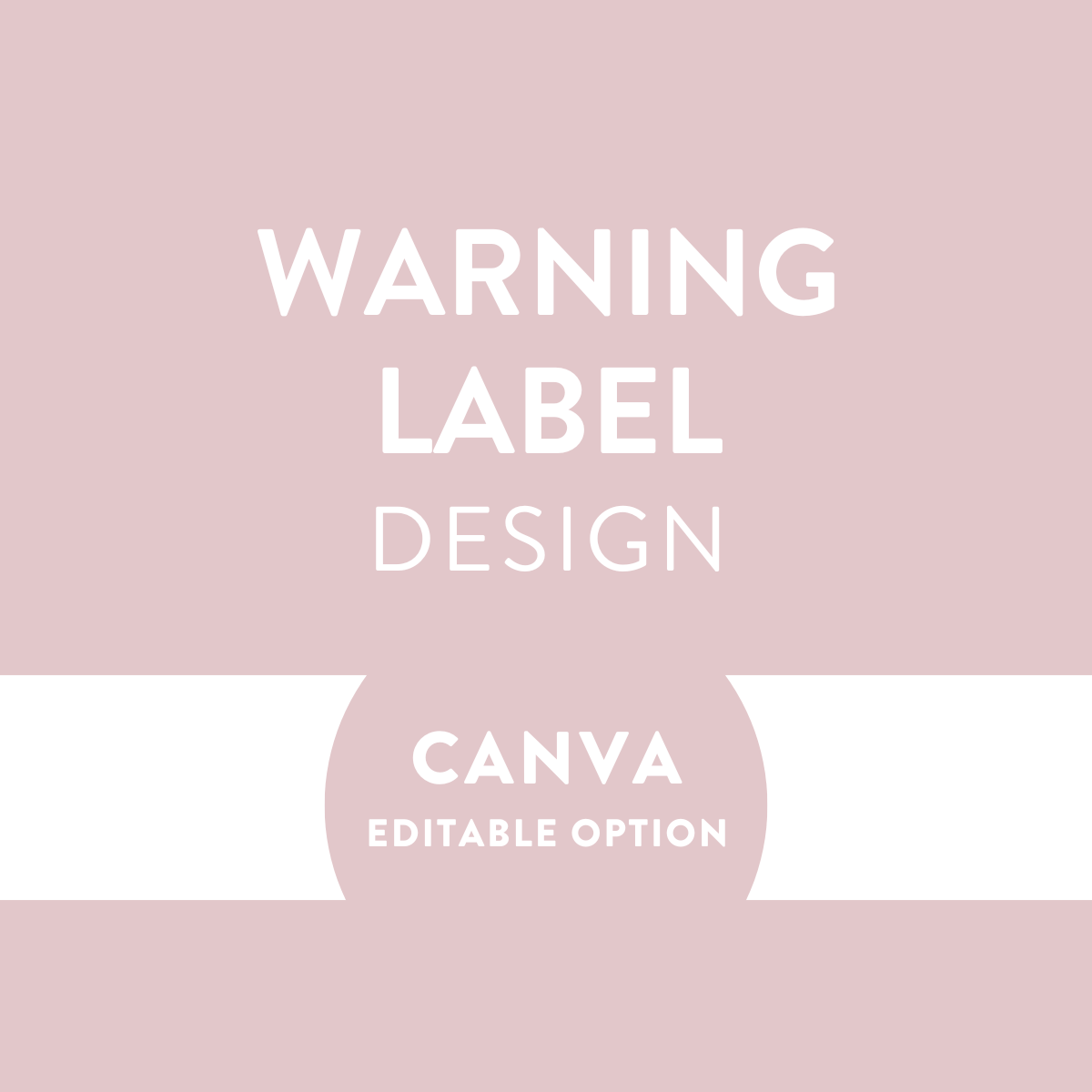 Warning Label Design - Editable Canva Template