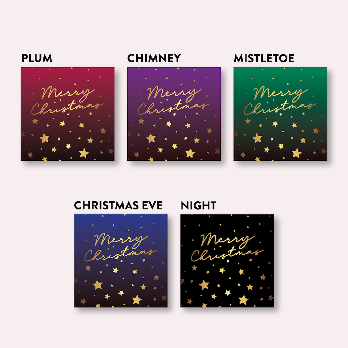 The Jewel Collection - Merry Christmas - Stars - SQUARE