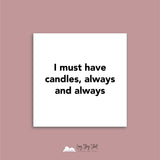 Candle Quotes WHITE (Pack 1) Vinyl Label Pack