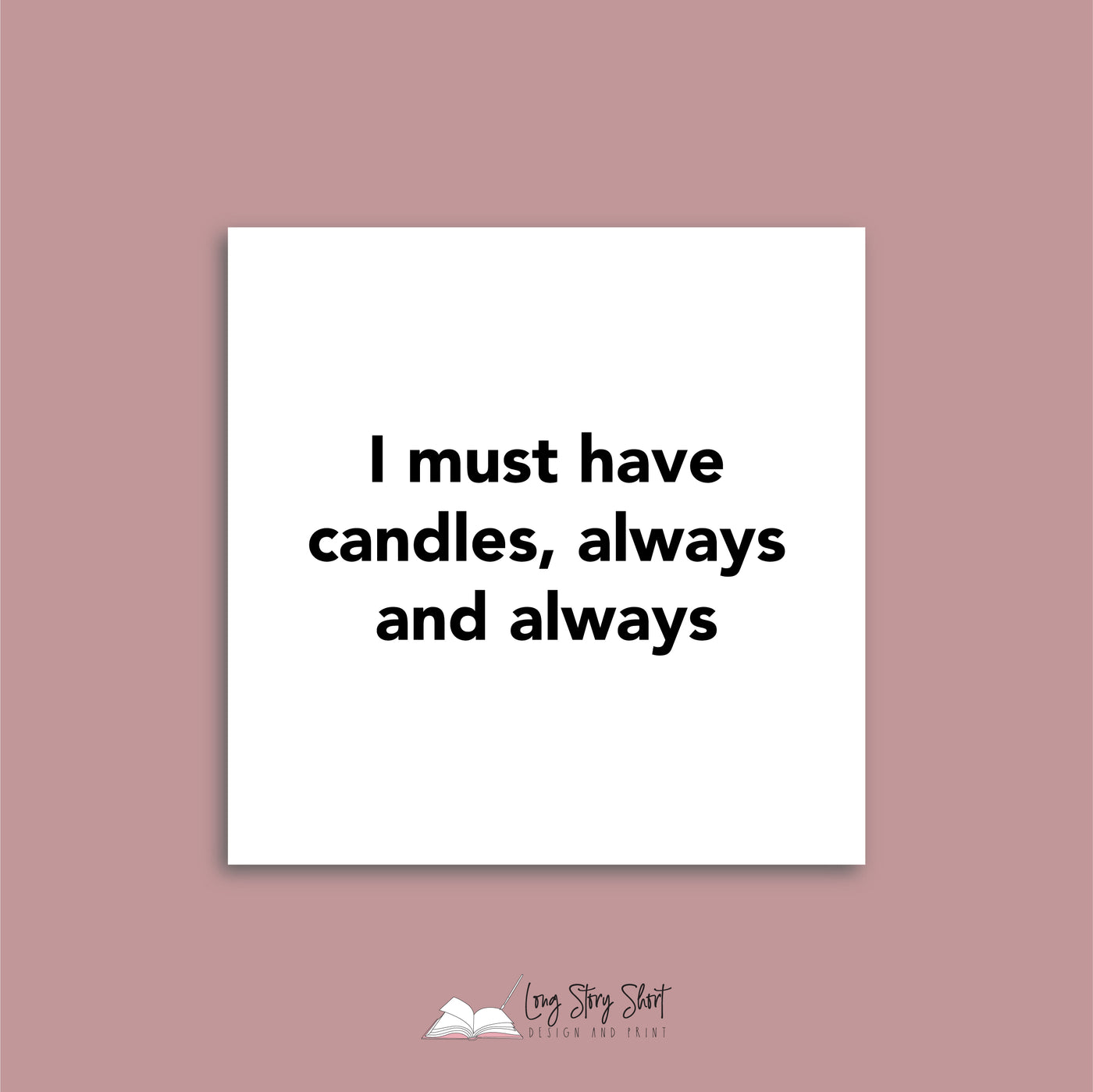 Candle Quotes WHITE (Pack 1) Vinyl Label Pack