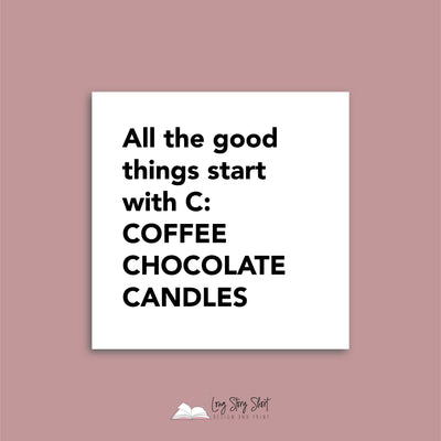 Candle Quotes WHITE (Pack 3) Vinyl Label Pack
