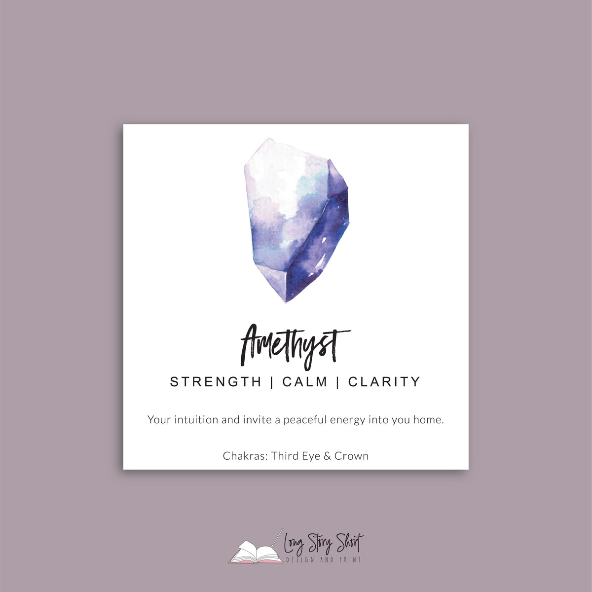 Crystal Lable Crystal (Pack 1) Vinyl Label Pack – Long Story Short Design and Print