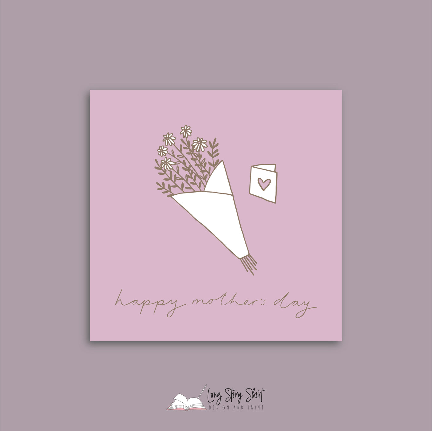 Lilac Bouquet Mothers Day Vinyl Label Pack