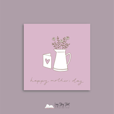 Lilac Vase Mothers Day Vinyl Label Pack
