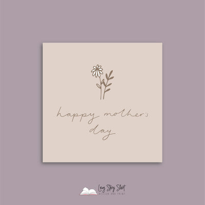Taupe Stem Mothers Day Vinyl Label Pack