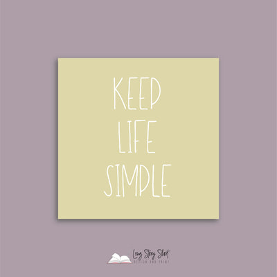 Keep Life Simple Vinyl Label Pack