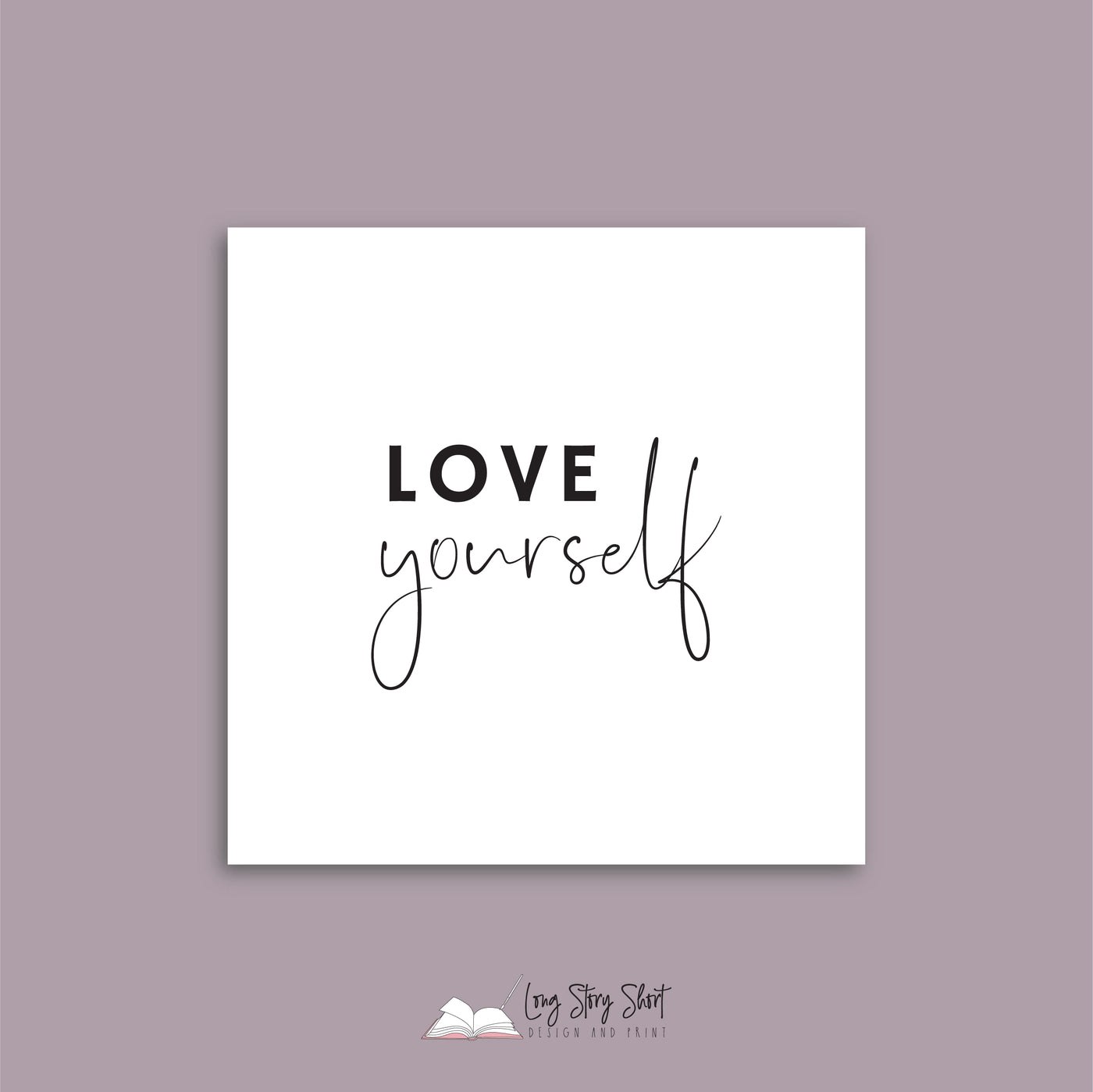 White Love Yourself Vinyl Label Pack