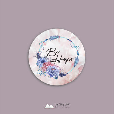 Boho BE Range. Floral Round Vinyl Label Pack