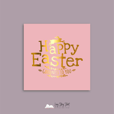 Happy Easter Goodness Vinyl Label Pack (Square) Matte/Gloss/Foil
