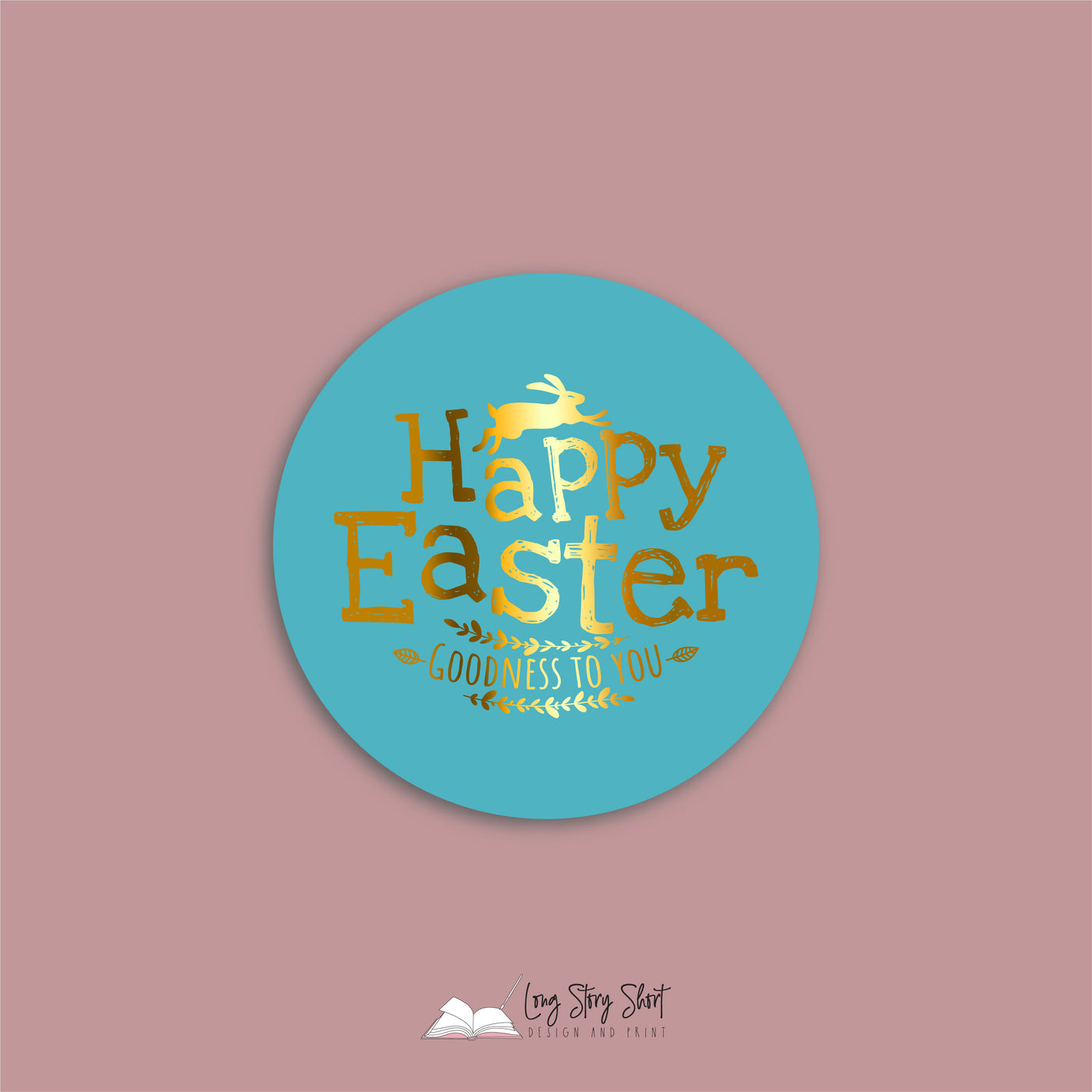 Happy Easter Goodness Vinyl Label Pack (Round) Matte/Gloss/Foil