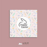 Happy Easter Floral Vinyl Label Pack (Square)