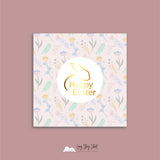 Happy Easter Floral Vinyl Label Pack (Square)