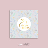 Happy Easter Floral Vinyl Label Pack (Square)