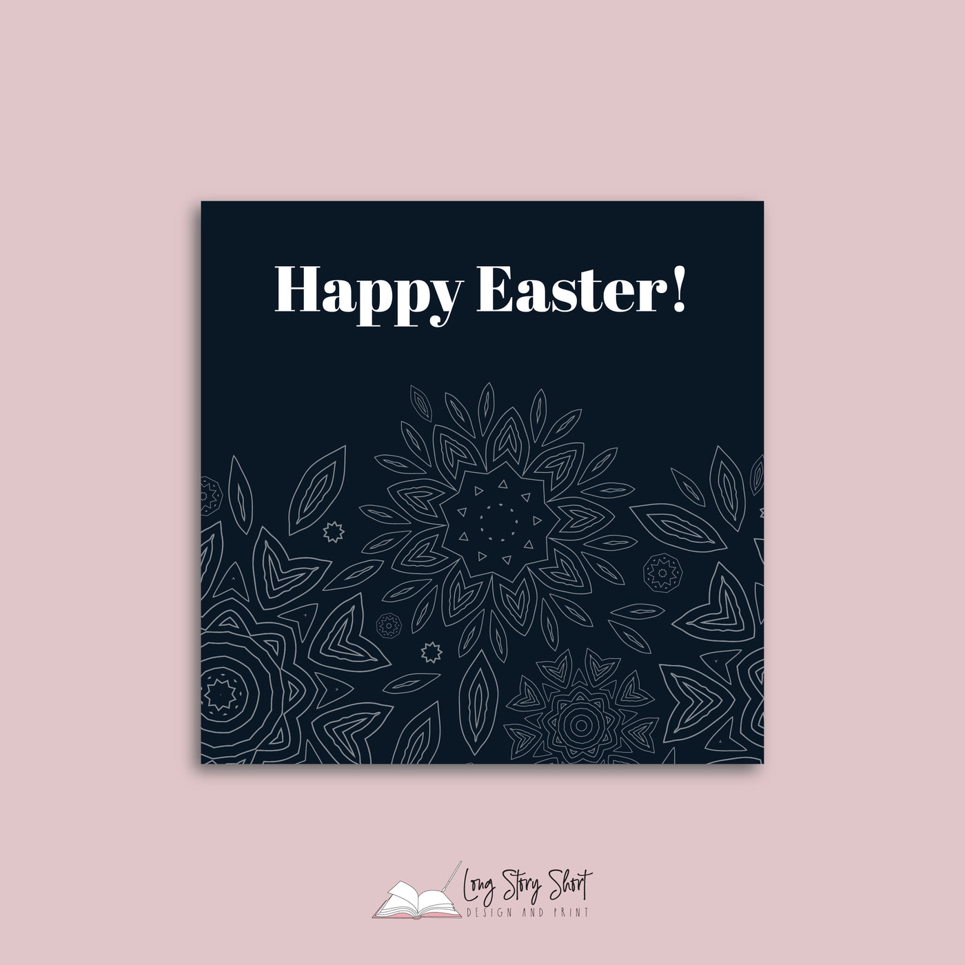 Happy Easter Geo Flower Vinyl Label Pack Square Matte/Gloss/Foil