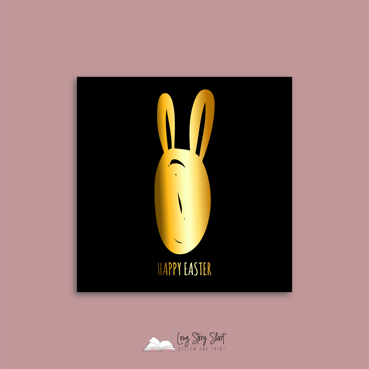 Happy Easter White Bunny Vinyl Label Pack (Square) Matte/Gloss/Foil