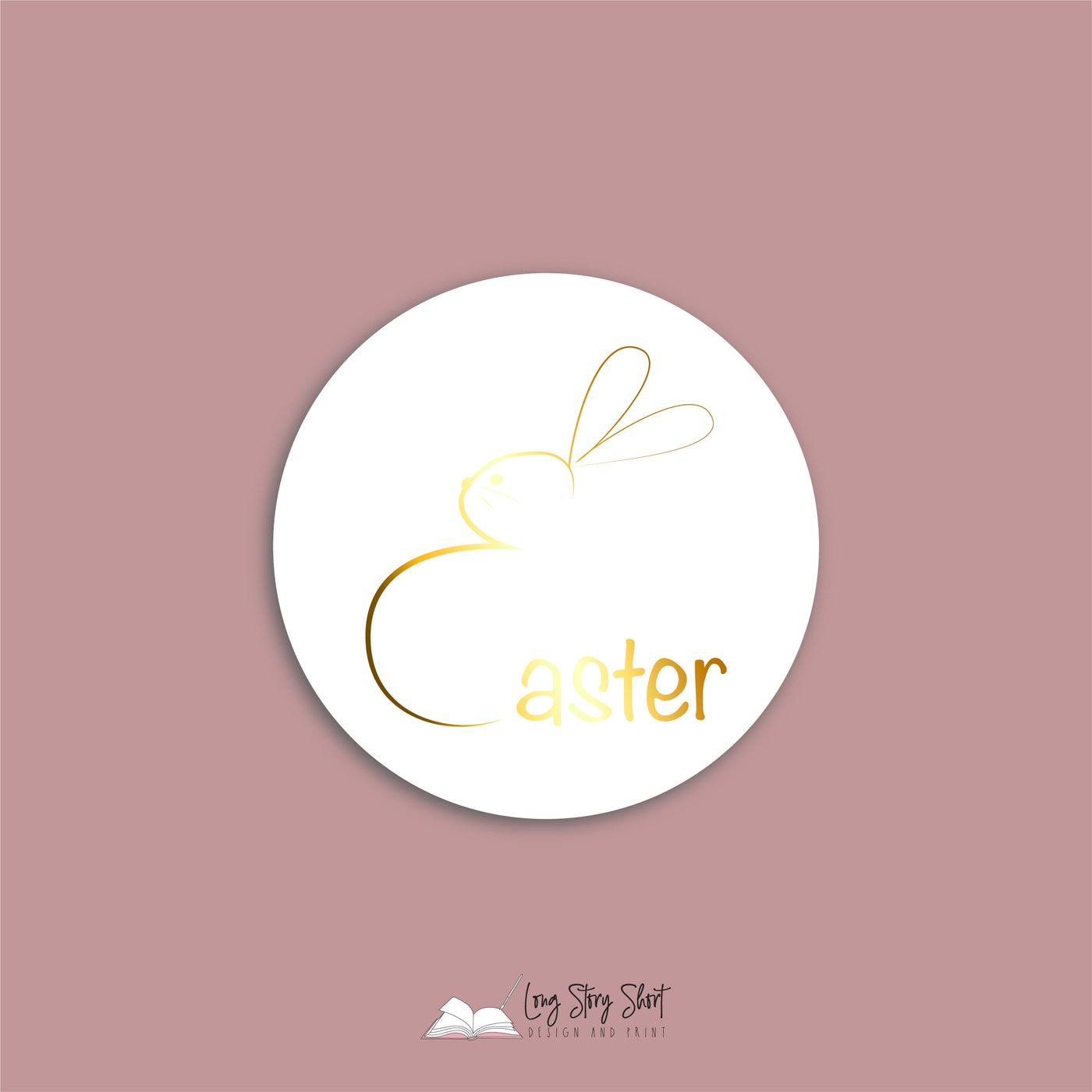 White Easter Vinyl Label Pack (Round) Matte/Gloss/Foil