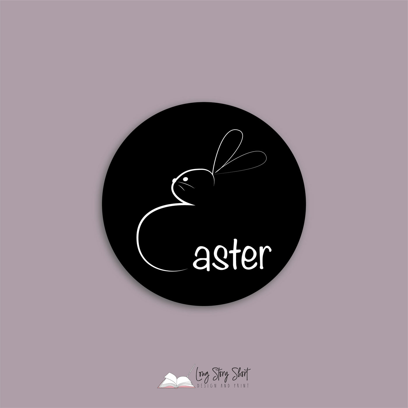 Black Easter Vinyl Label Pack (Round) Matte/Gloss/Foil