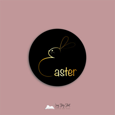 Black Easter Vinyl Label Pack (Round) Matte/Gloss/Foil