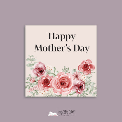 Happy Mothers Day roses Vinyl Label Pack