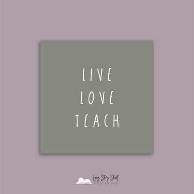 Live Love Teach Teacher Appreciation Vinyl Label Pack Matte/Gloss