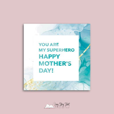Happy Mother's Day Marble Pattern Vinyl Label Pack