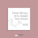 Dear mum I love you so much Square Vinyl Label Pack