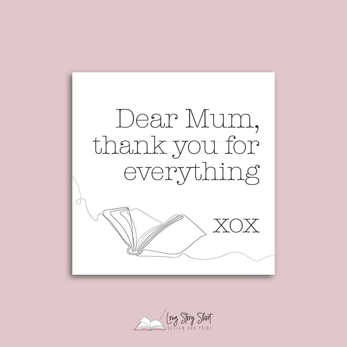 Dear mum I love you so much Square Vinyl Label Pack