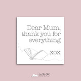 Dear mum I love you so much Square Vinyl Label Pack