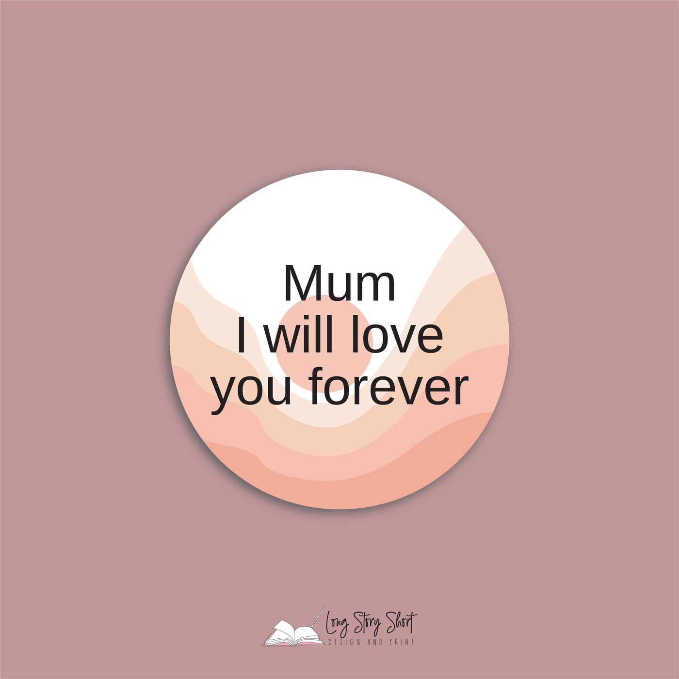 Mum you are my rock Round Vinyl Label Pack