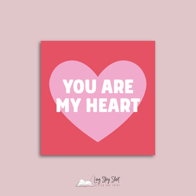You are my heart Square Vinyl Label Pack