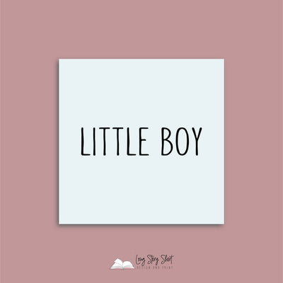 Baby Shower Little Boy Square Vinyl Label Pack