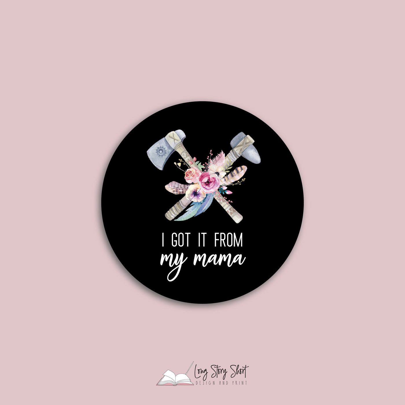 Mothers Day Boho Round Vinyl Label Pack