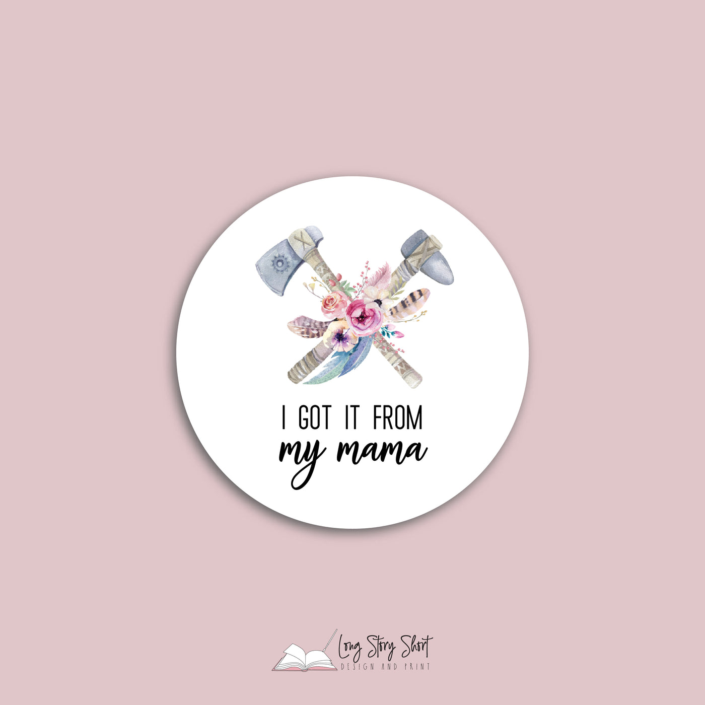 Mothers Day Boho Round Vinyl Label Pack