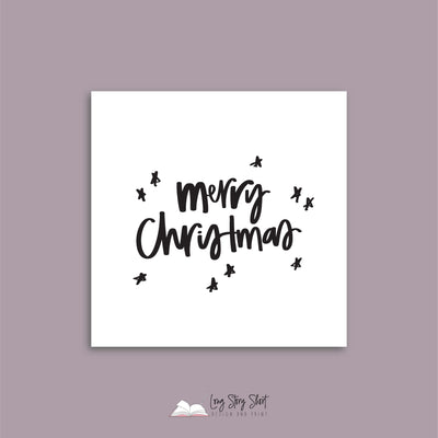 Hand Lettered Christmas 2 Specialty Vinyl Label Pack Square Matte/Gloss