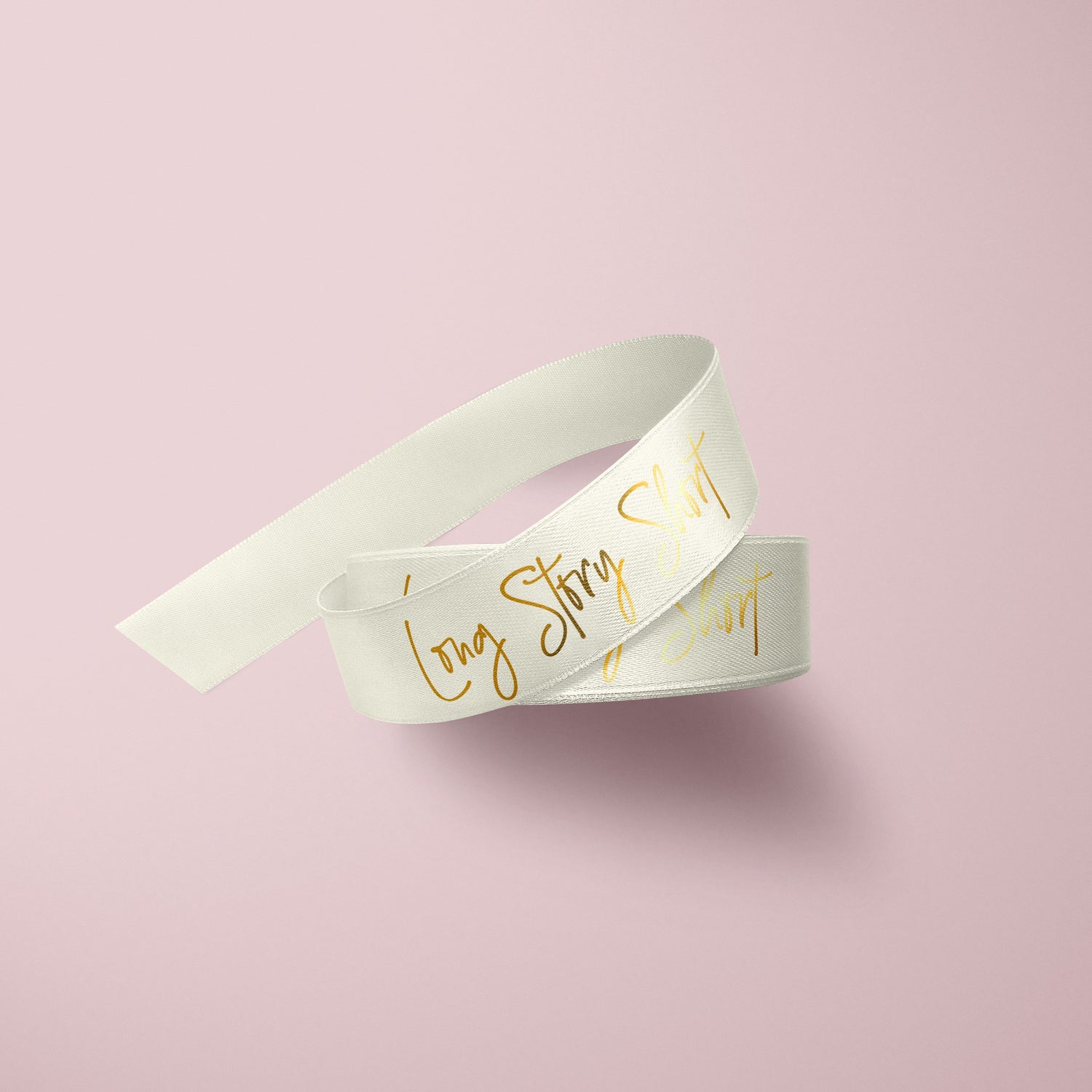 Custom Printed Ribbon - Champagne x 50 meters