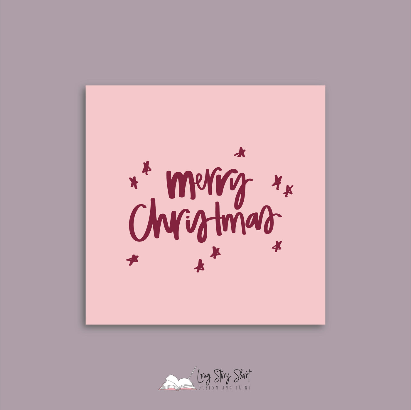 Raspberry Pink Christmas Cheer Christmas Vinyl Label Pack