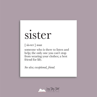 Sister Quote Vinyl Label Pack