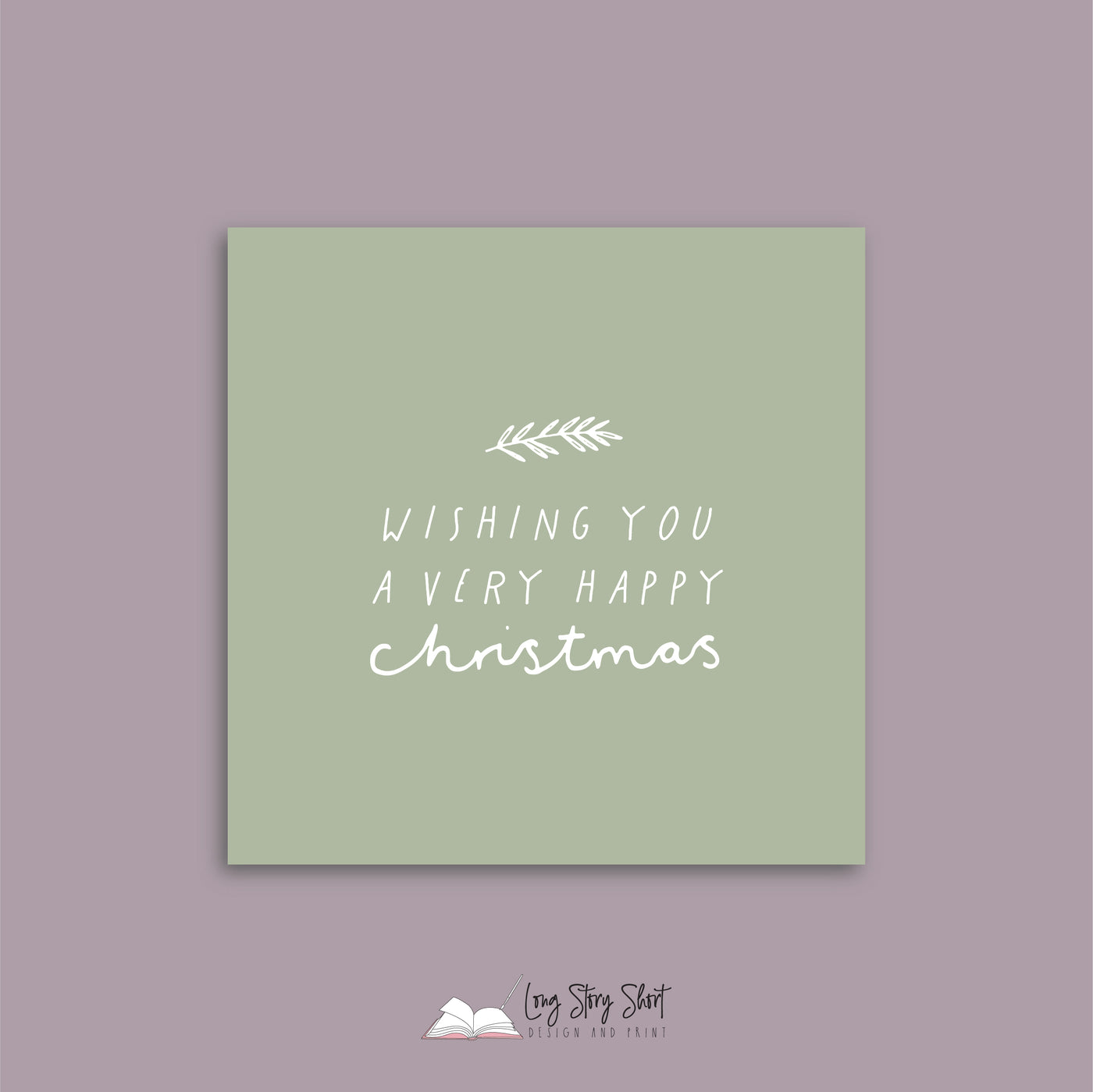 Olive Have a Leafy Christmas Vinyl Label Pack Square Matte/Gloss