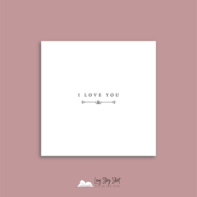 The Simplicity Valentines White Square Range Vinyl Label Pack