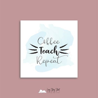 Watercolour Teacher Appreciation Square Vinyl Label Pack Matte/Gloss