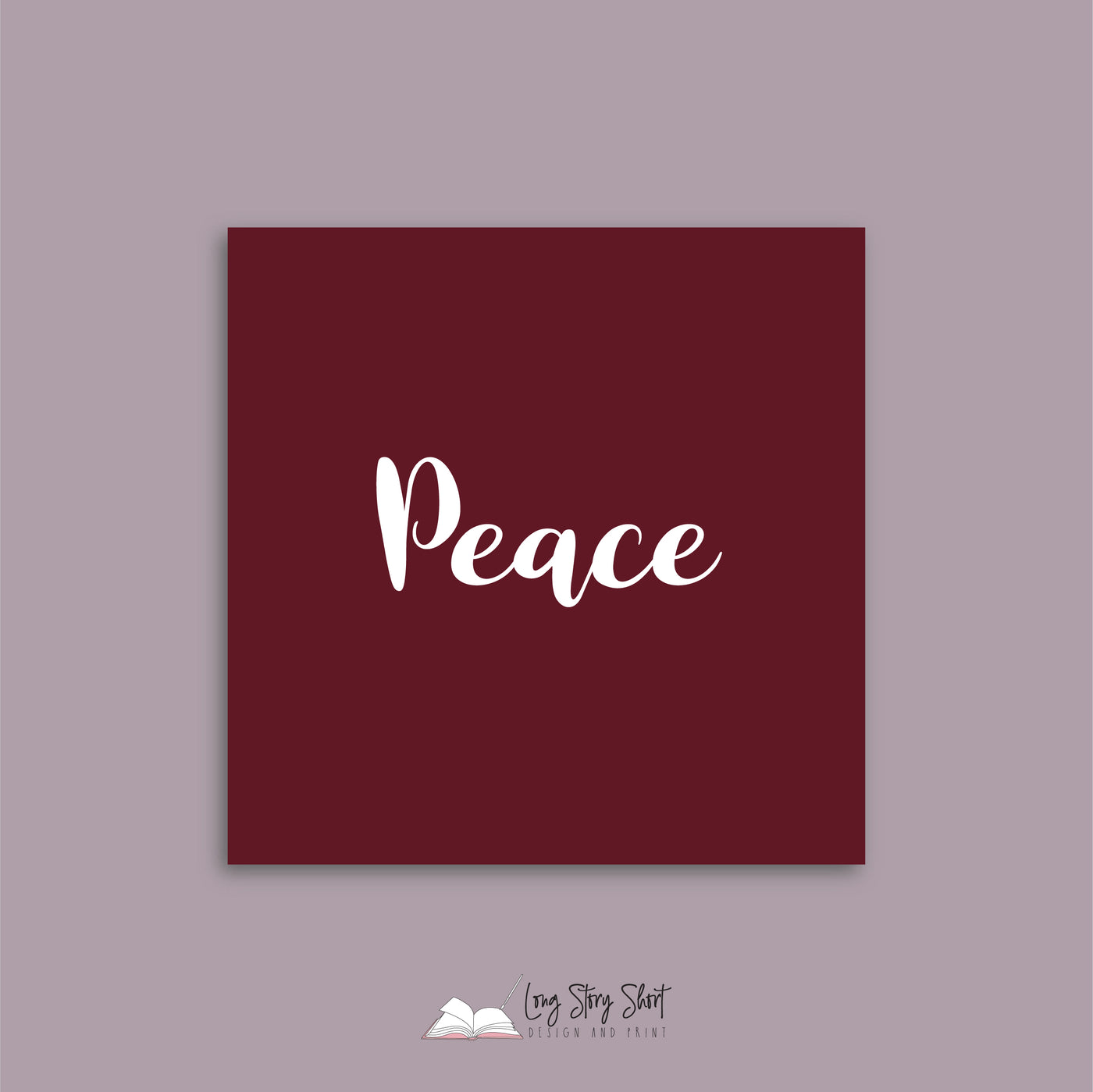 Peace Joy Love Red Christmas Vinyl Label Pack Square Matte/Gloss