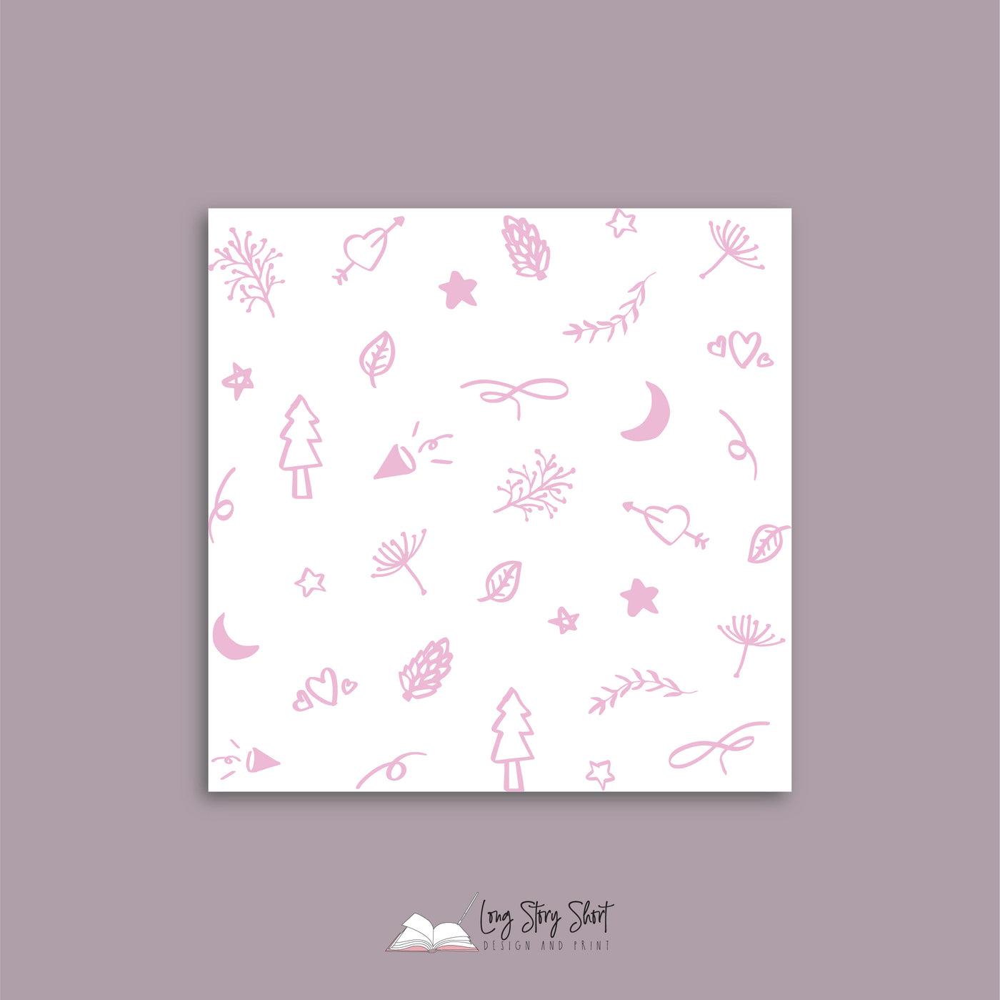 Merry Kissmas Pink Christmas Vinyl Label Pack Square Matte/Gloss