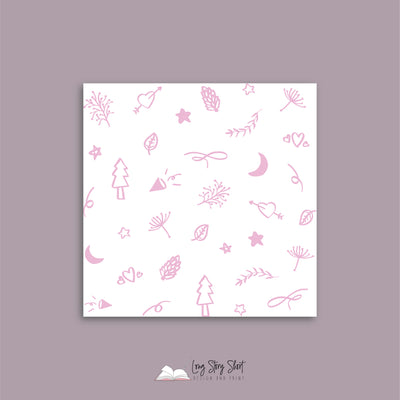 Merry Kissmas Pink Christmas Vinyl Label Pack Square Matte/Gloss