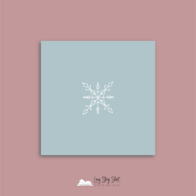 Let it Snow Blue Vinyl Label Pack Christmas Square Matte/Gloss